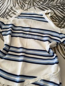 Striped Cold Shoulder Top
