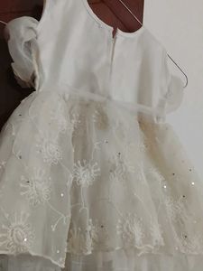 Elegant White Party Dress for Girls