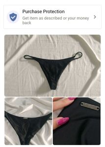 Black Triangle Bikini Top and thong
