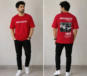 Men's Red Brooklyn Graphic T-Shirt