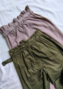 Belted Wide-Leg Pants