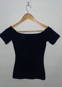 XS H&amp;M Black Off-the-Shoulder Top