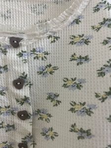 Floral Button-Down Crop Top