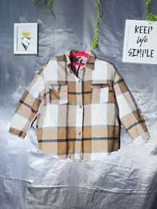 SHEIN Cozy Plaid Flannel Shacket jacket