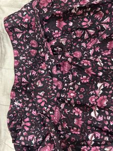Floral Print Fabric Wrap Skirt