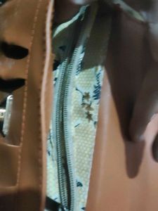 ESMODA Tan Faux Leather Clutch Bag