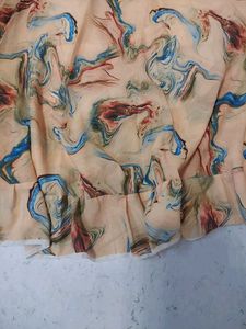 Abstract Print Flowy Dress