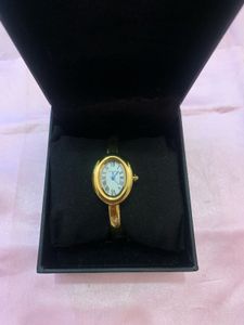 Elegant Oval Bangle Watch