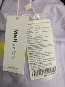 Lavender Printed Casual T Shirt (Girl's)
