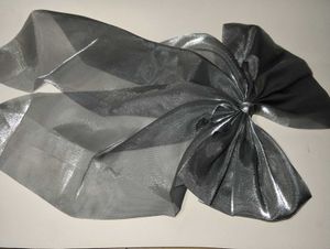 Sparkling Silver Bow Hair Accessory