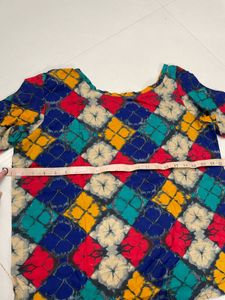 Boho Diamond Print Off-Shoulder Top