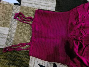 MAROON HEAVY FLARED ONEPIECE