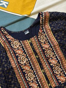 Blue Printed Naira Cut Suit