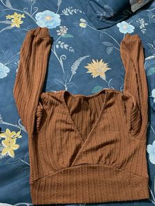 Ribbed Knit Long Sleeve Top