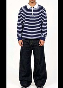 Oldmoney/ streetstyle navy blue stripes tshirt