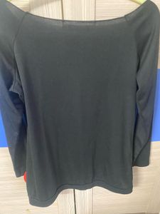 SHEIN Black Pearl Embellished Top