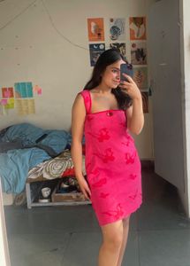 Pink Floral Mini Dress