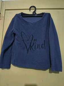 Navy Blue "Be Kind" Graphic Top