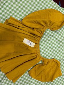 Mustard Yellow Off-Shoulder Top