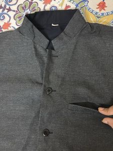 Men's Grey Nehru Jacket