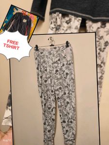 Floral Print Relaxed Fit Pants
