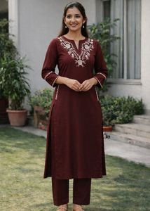 Kashmiri Style embroidered co-ord sets