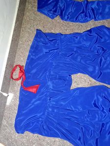 blue soft silk salwar kameez set