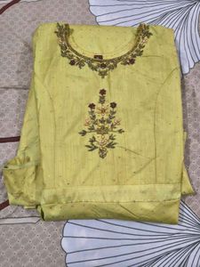 Beautiful Yellow Anarkali Gown