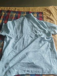 Light Blue Lace Trim Blouse