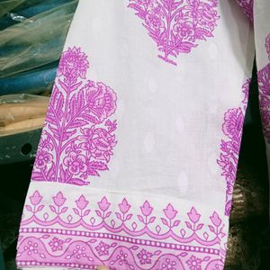Hand Block Anarkali Set
