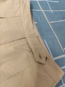 Classic Beige high waisted Wide Leg Trousers