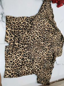 Leopard Print Button-Up Shirt