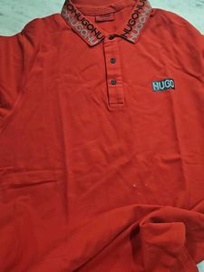 Hugo Boss Red Polo Shirt