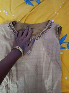 Elegant Beige Layered Dress