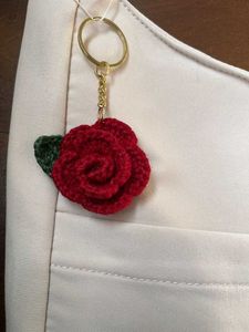 Crochet Rose Keychain🌹