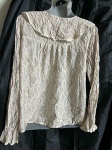 Vintage Floral Ruffle Blouse