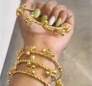 Golden Ghungroo Bangle Set