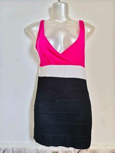 Chic Colorblock Mini Dress