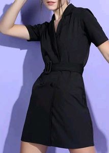 Chic Black Solid Dress