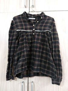 Cozy Plaid Long Sleeve Top