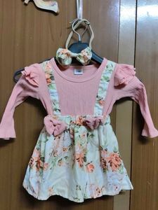 Floral Baby Outfit with Headband