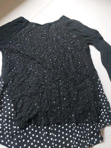 Chic Black Layered Top