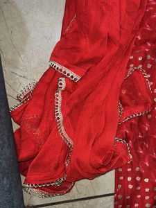 Red kurta set for women