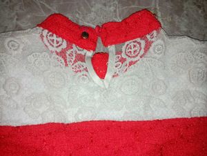Chic Red Lace Top