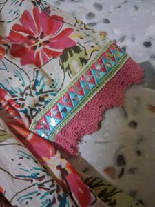Floral Print Kurta Set with Dupatta