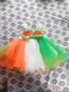 Tricolor Party Dress for Girls