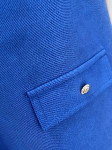 Royal Blue Short Sleeve Pocket Dress
