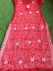 Very Beautiful Lucknowi Mirror Kurti ♥️