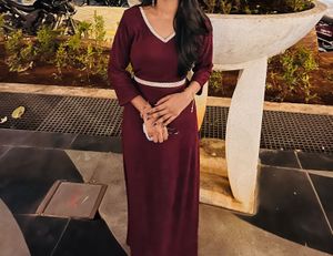 Elegant classy Burgundy one piece