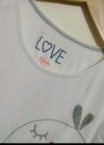 White Full Sleeves T-shirt For 32 Bust
